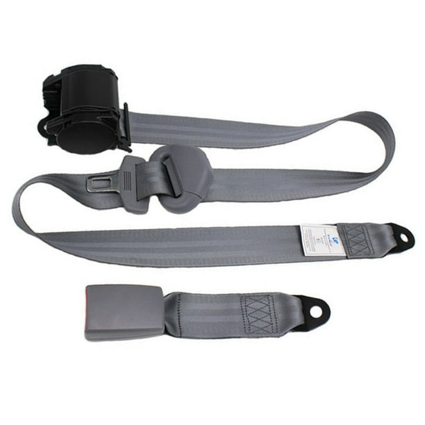 Retractable Adjustable SUV Car 3 Point Seat Belt Lap & Diagonal Belt Beige Nylon Retractable Adjustable SUV Car 3 Point Seat Belt Lap & Diagonal Belt Beige Nylon